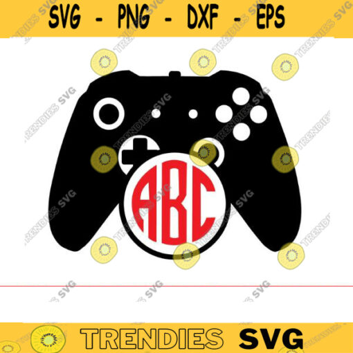 gamer controller split monogram name fram SVG gamer svg video game svg gamer controller svg gamer shirt svg Game Player svg monogram Design 645 copy