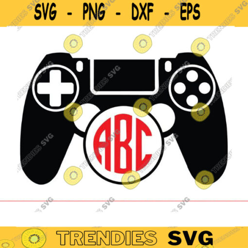 gamer controller split monogram name fram SVG gamer svg video game svg gamer controller svg gamer shirt svg Game Player svg monogram Design 661 copy