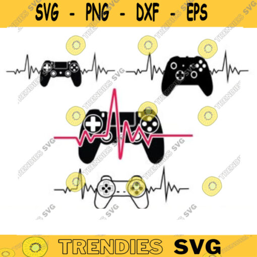 gamer heartbeat SVG gamer svg video game svg gameer controller heartbeat ekg svg gamer shirt svg Funny Gaming Quotes Game Player svg Design 716 copy
