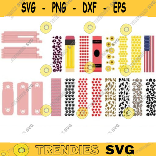 glitter pen wraps svg window pen BOX TEMPLATE Glitter Pen patterns svg bundle Pen Box Template Pen Packaging pen display card svg copy