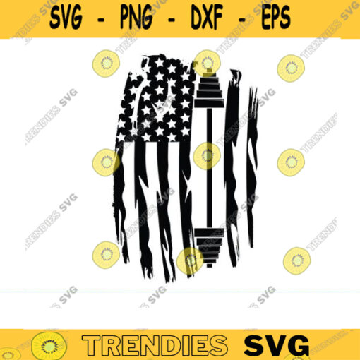 gym svg barbell flag svg Distressed American Flag with Barbell SVG fitness svg exercise svg workout svg barbell svg funny workout svg Design 1053 copy