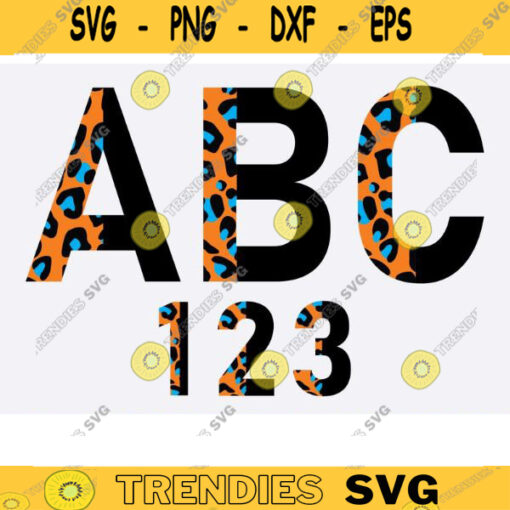 half Leopard font svg Leopard cheetah half print font letters alphabet svg png Leopard alphabet letters svg color font Animal fonts svg Design 1297 copy