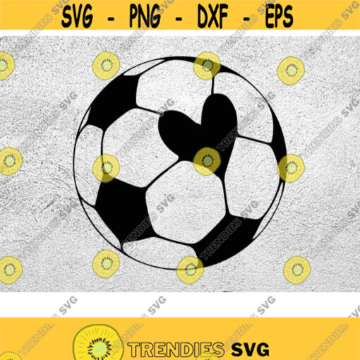 heart soccer ball svg love soccer ball svg soccer ball svg heart ball svg png digital file svg eps png dxf vector 300dpi Design 83