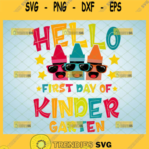 hello kindergarten svg first day of kindergarten shirt svg
