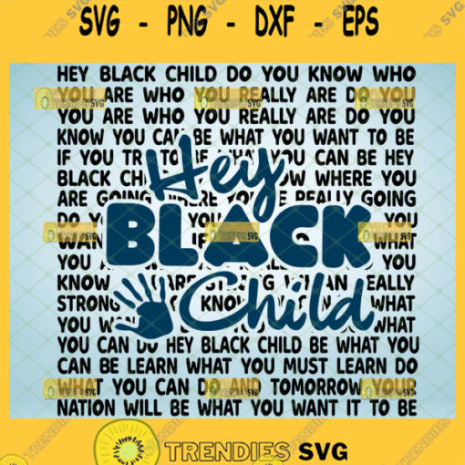 hey black child poem svg black history month svg