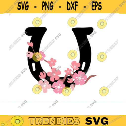 horseshoe svg horse shoe floral svg horse flower svg horse shoe svg horse shoe monogram name svg horse svg horses svg horseshoe Design 957 copy