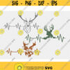 hunting svg fishing svg deer svg heartbeat svg buck svg hunting and fishing svg antler svg iron on clipart SVG DXF eps png pdf Design 180