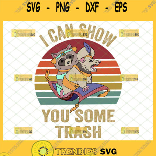 i can show you some trash svg funny raccoon opossum possum flying magic carpet vintage gifts disney aladin inspired