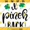 i pinch back slogan svg and png digital cut file st patricks day themed Design 23
