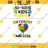 i teach some au some kids different not less autism awareness themed svg and png digital cut file Design 78