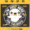 im just here for the boos svg cute ghost drinking wine beer halloween svg