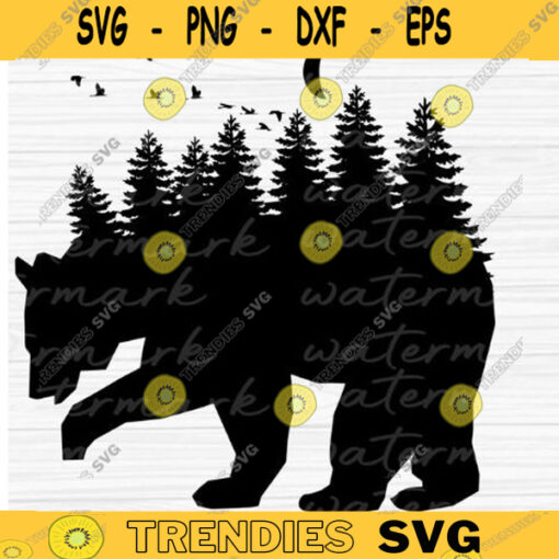 instant download wildlife svg woodland svg bear cut file cut files for cricut magic forest svg iron on file grizzly bear svg black bear svg forest svg pine forest svg bear silhouette camping svg copy