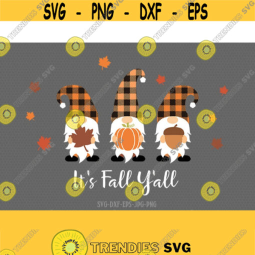 its fall yall svg Fall gnomes svg gnomes svg gnome svg pumpkin svg fall svg fall pumpkin svg svg for cricut silhouette jpg png dxf Design 611