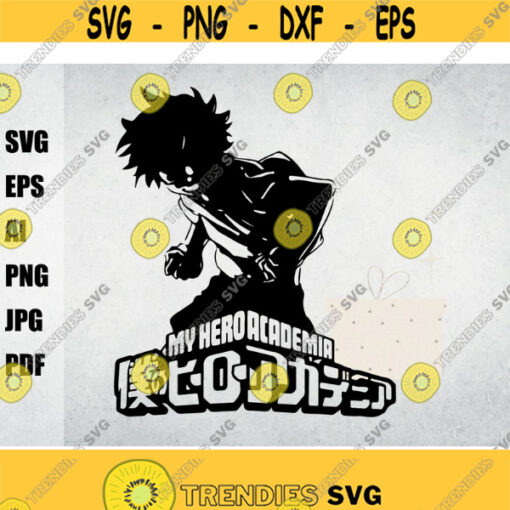 izuku svg boku no hero svg manga svg anime svgsvg for cricutcut files silhouette Cricut instant download files digital Layered SVG Design 61