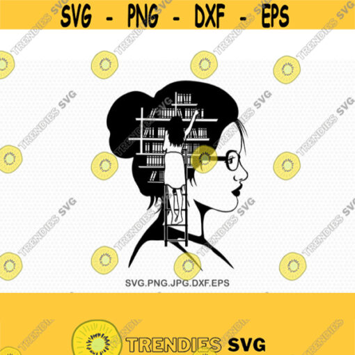 just a Girl Who Loves Books Book Girl Book Lover cutting file for cricut and Silhouette cameo Svg Dxf Png Eps Jpg Design 505