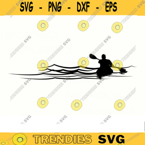kayak SVG Wave kayak svg kayaking svg canoe svg boating svg fishing svg boat svg dxf png Design 24 copy