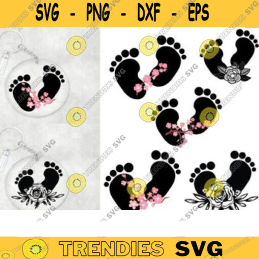 keychain svg Keychain Pattern SVG Key Ring Pattern Key Ring svg Round Pattern svg Circle Patterns Svg baby feet svg baby feet floral copy