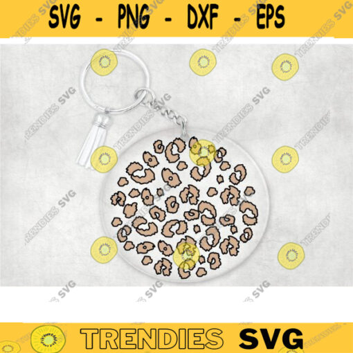 keychain svg Keychain leopard print SVG Key Ring Pattern Key Ring svg Round Pattern svg keyring svg cheetah print svg leopard print Design 1425 copy