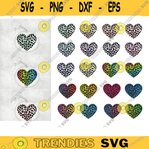keychain svg Keychain leopard print SVG Key Ring Pattern Key Ring svg heart Pattern svg keyring svg cheetah print svg leopard print Design 1636 copy