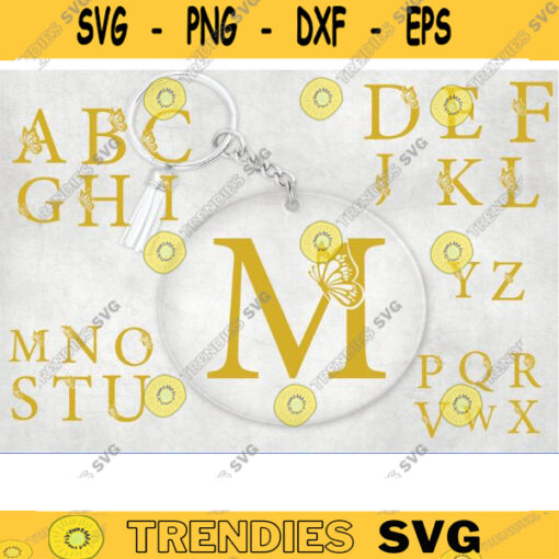 keychain svg monogram svg split monogram svg Split Monogram Alphabet SVG Keychain alphabet SVG Key Ring Pattern Key Ring svg butterfly Design 678 copy