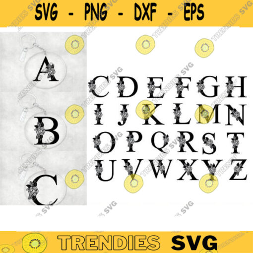 keychain svg monogram svg split monogram svg Split Monogram Alphabet SVG Keychain alphabet SVG Key Ring Pattern Key Ring svg floral Design 1131 copy