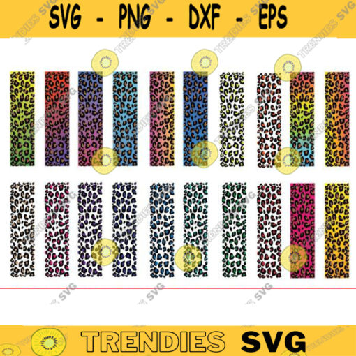 leopard print glitter pen wraps svg leopard cheetah wraps Glitter Pen pattern svg Pen Box Template Pen Packaging pen display card svg Design 629 copy