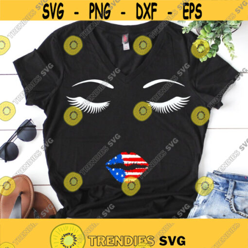 lip svg lash svg black woman svg black girl svg america flag svg afro woman svg 4th of july svg iron on clipart SVG DXF eps png Design 189