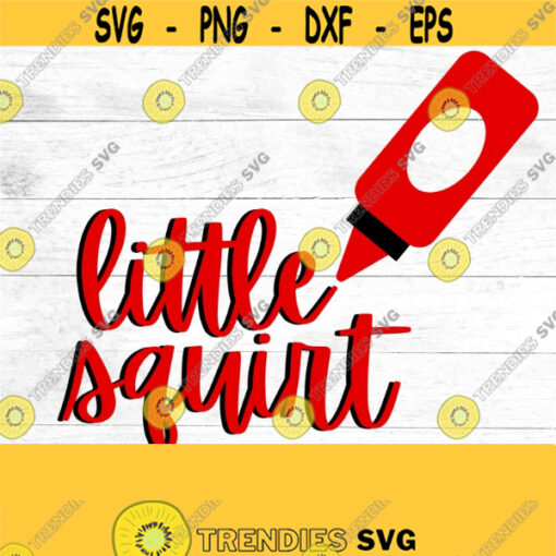 little squirt SVG baby DIY BABY Q ketchup and mustard Design 143