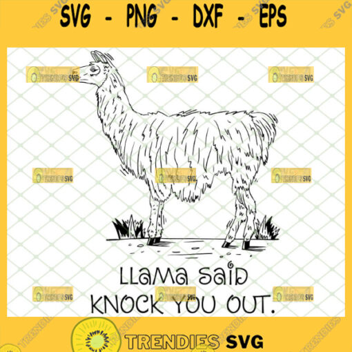 llama said knock you out svg ll cool j 80s inspired