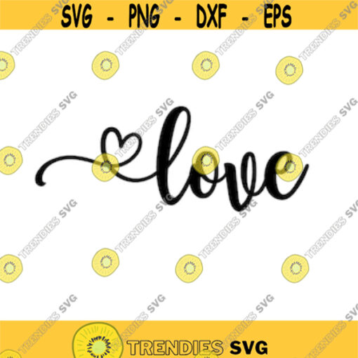 love cursive with a heart svg and png digital cut file romance valentines day wedding themed Design 15