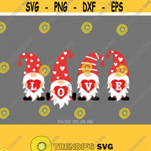 love gnome svg Valentines gnomes SVG Valentines Day SVG Love SVG gnomes Svg CriCut Files svg jpg png dxf Silhouette cameo Design 410