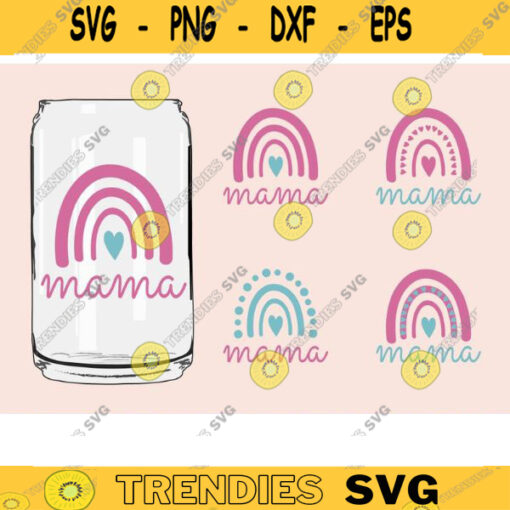 mama rainbow glass wrap svg png can glass wrap mom Glass Wrap Svg 16oz Full Wrap Svg Can Glass Svg mom iced Coffee Glass wrap svg png copy