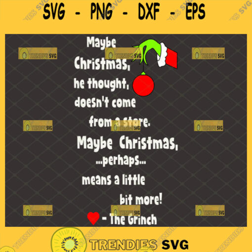 maybe christmas doesnt come from a store svg