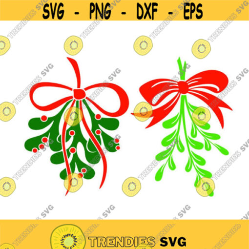 mistletoe Christmas Cuttable Design SVG PNG DXF eps Designs Cameo File Silhouette Design 185