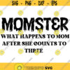 momster beware of mom bride of Frankenstein halloween themed svg png eps digital cut file Design 101
