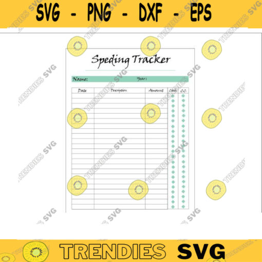 monthly budget printable Monthly Budget Planner Printable Budget Tracker Spending Tracker Expense Tracker Printable monthly bills pdf Design 140 copy