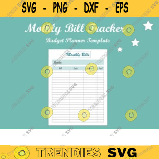 monthly budget printable Monthly Budget Planner Printable Budget Tracker Spending Tracker Expense Tracker Printable monthly bills pdf Design 721 copy