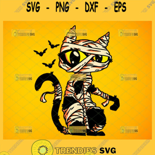 mummy cat svg halloween costume cat svg