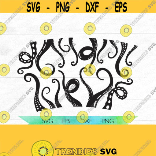 octopus SVG Starbucks 24 oz cold cup Seamless logo wrap SVG without logo hole Octopus tentacles Under the sea DIY gifts Design 132
