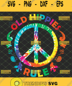 Old Hippies Rule Svg Colorful Hippie Logo Svg Svg Cut Files Svg Clipart Silhouette Svg Cricut Sv