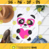 panda svg panda clipart valentine svg birthday girl svg birthday svg panda birthday svg iron on clipart SVG DXF eps png Design 93