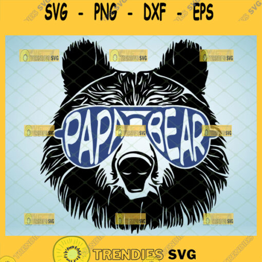 papa bear sunglasses svg fathers day gift ideas for grizzly bear lovers