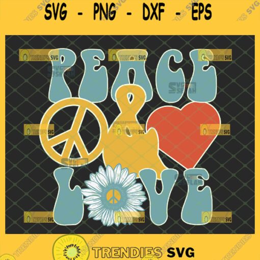 peace and love svg hippie sunflower svg