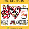 peace love chick fil a svg diy food lover gifts