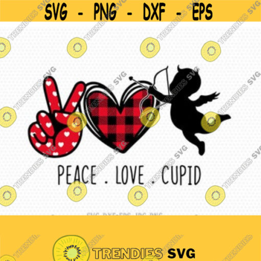peace love cupid svg Valentine SVG Valentines Day SVG Love SVG Love Heart SvgCriCut Files svg jpg png dxf Silhouette cameo Design 402