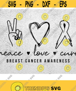 peace love cure svg Cancer Svg Cancer Survivor Svg Cancer Warrior Svg Breast Cancer Svg Cancer Png Cancer Awareness svg dxf eps Design 190