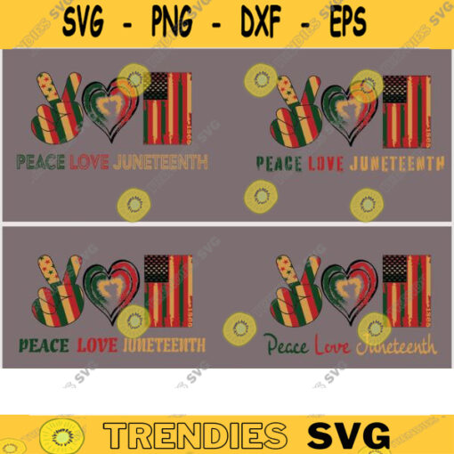 peace love juneteenth svg free ish since 1865 svg Juneteenth SVG Free ish since 1865 SVGeps pdf png dxf Design 345 copy