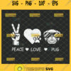 peace love pug svg pug face with sunglasses svg