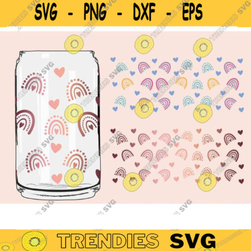rainbow glass wrap svg png can glass wrap Coffee Glass Wrap Svg 16oz Full Wrap Svg Can Glass Svg rainbow Coffee Glass rainbow glass copy