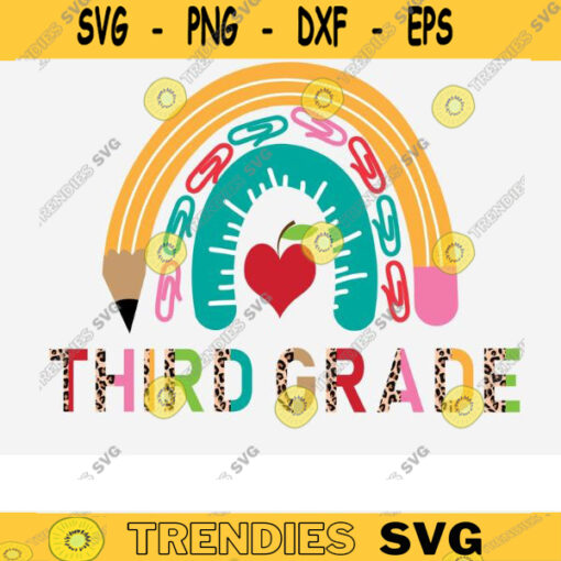 rainbow third Grade png rainbow 3rd Grade png half leopard cheetah print rainbow 3rd grade png 3rd Grade png third grade png first day copy